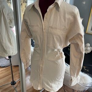 Zara Cream Long Sleeve Dress